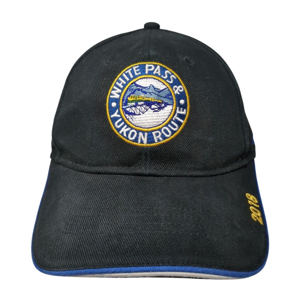 White Pass & Yukon Route 2018 Skagway Alaska Strapback Hat Black OS Adjustable